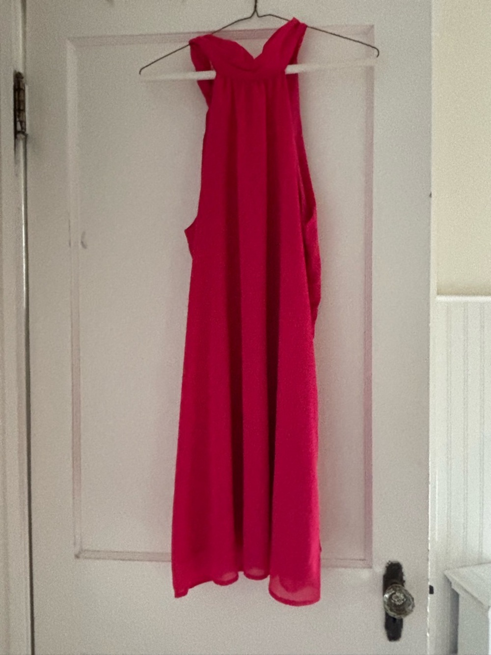 SHEIN Hot Pink Halter Mini Dress